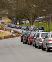 Man kan maksimalt parkere fire timer langs vejene i universitetsparken mellem kl. 7 og kl. 17. Foto: Lars Kruse/AU Kommunikation.