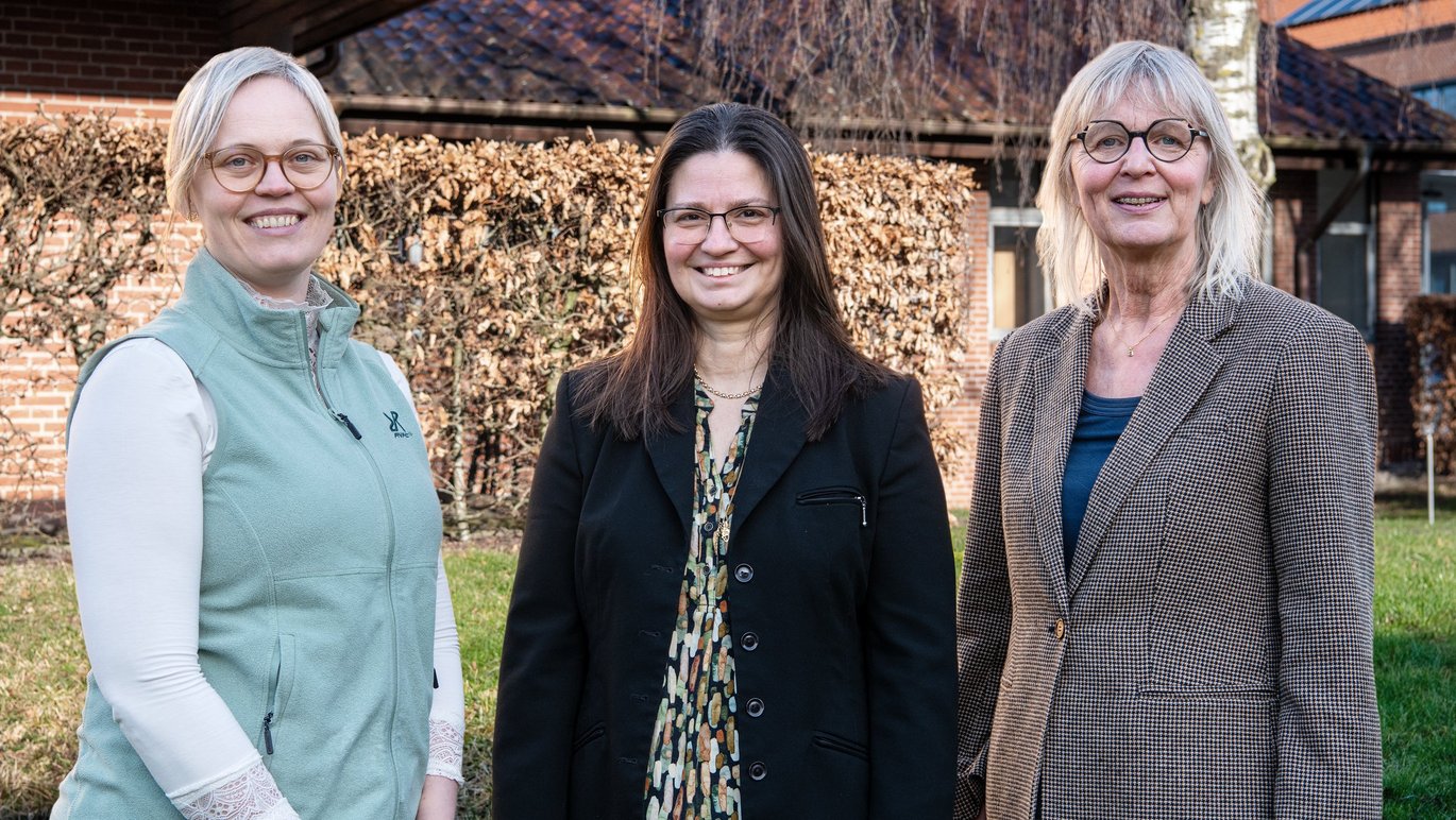 Fra venstre seniorforsker og lektor Mette Tranberg, seniorforsker og lektor Pia Kirkegaard og professor og cheflæge Berit Andersen.