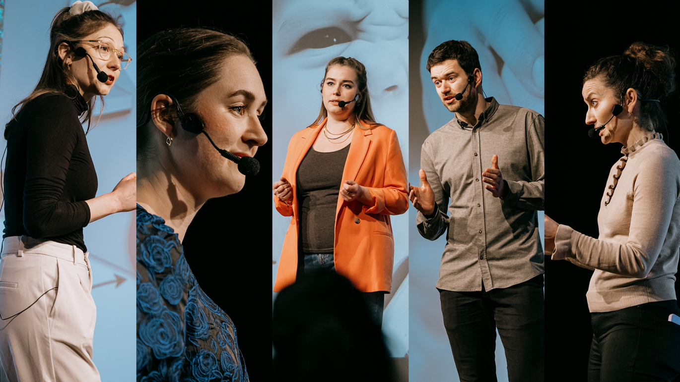 Healths deltagere til 3MT 2024 var Tora Haug, Lina Münker, Layla Pohl, Malthe Jessen og Irina Palimaru Manhoobi.